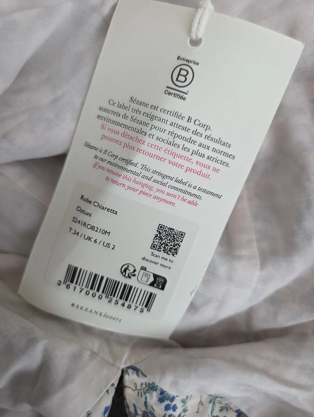 Sezane printed broderie